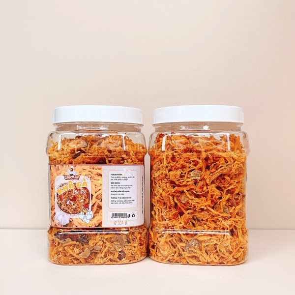 Khô Gà Bơ Tỏi Hũ Vuông	 - 500g-V017-H40 - 55.000đ