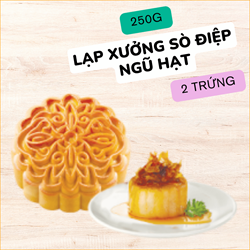 Bánh Trung Thu KIDO - Sản Phẩm Tự Chọn - LẠP XƯỞNG SÒ ĐIỆP NGŨ HẠT(2 trứng) 250g - SN - 143.000đ